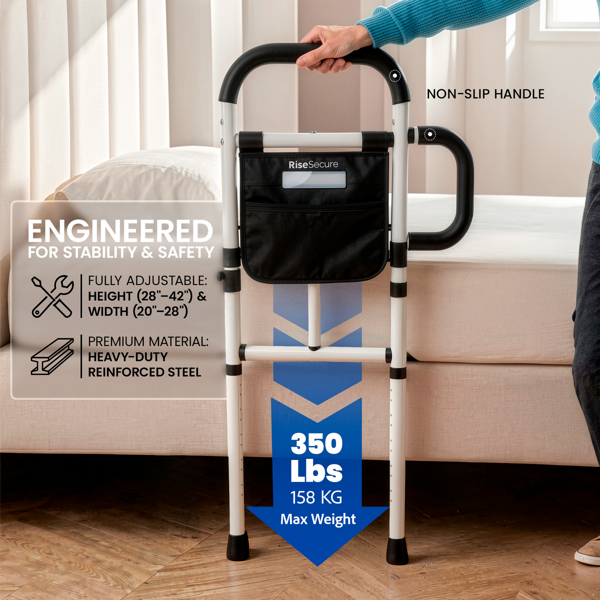 RiseSecure Bed Rail Pro