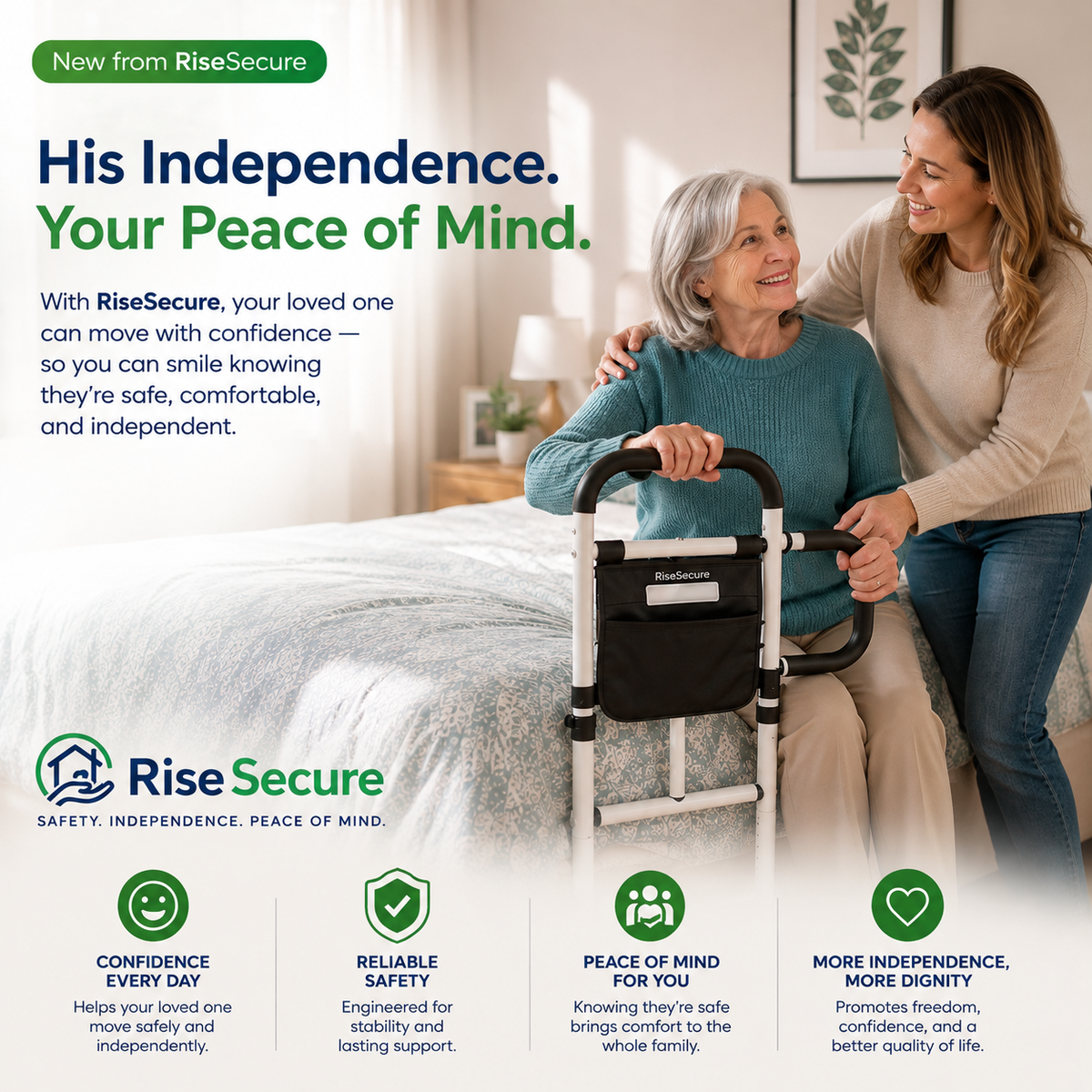 RiseSecure Bed Rail Pro